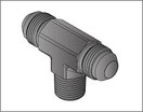 T-Verschraubung mit UNF/UN und NPT Außengewinde nach ISO 8434-2 / SAE J 514 / ASME/ANSI B 1.20.1