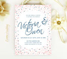 pink and navy wedding