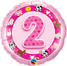 Ballon Folienballon Heliumballon Luftballon Geburtstag Mädchen pink rosa Birthday Girl Kindergeburtstag Party Dekoration Deko Zahlen Jahr 1 2 3 4 5 Bär Bauernhof Tiere Fee Prinzessin Princess Ballerina