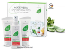 La box aloe vera avec 3 produits indispensables à glisser dans votre vanity spécial vacances pour soulager votre peau des éventuels coups de soleil.