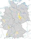 Karte zur Verbreitung des Bienenfressers in Deutschland
