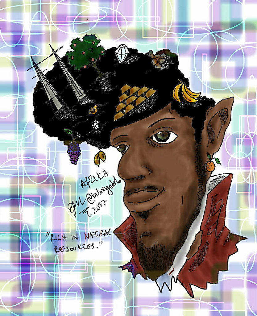 Rich Mr Afrika (art drawn in 2017),