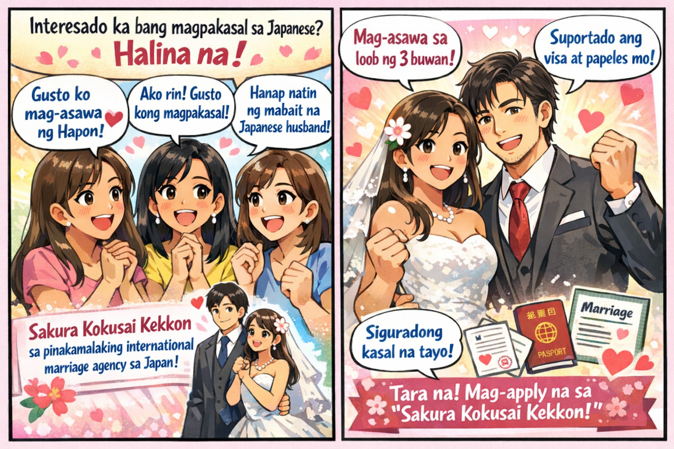 Sa mga Pilipinang nasa Japan na gustong magpakasal sa lalaking Hapones, sumali na!