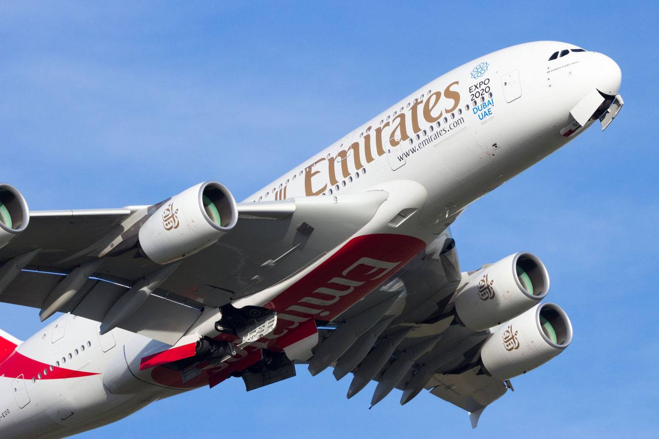 Emirates A 380 Flug Dubai - Bangkok