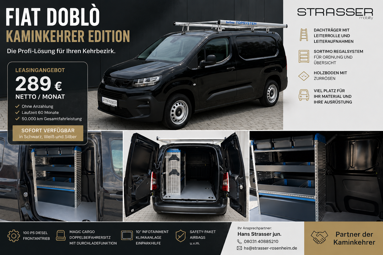 Fiat Doblo - Der Kompakte für Ihr Kaminkehrer Business