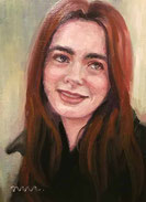 ノリコミシマの描く人物画、油絵、norico mishima’s portrait oil painting.