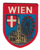 31922 Stoffwappen Wien Stephansdom und Riesenrad