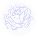 Rose in weißem Kreis