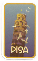 PEGATINA/STICKER (RECTANGULAR) VIAJES (ITALIA) TORRE DE PISA - 7,5 CM X 4,5 CM (NUEVA) 1,80€.