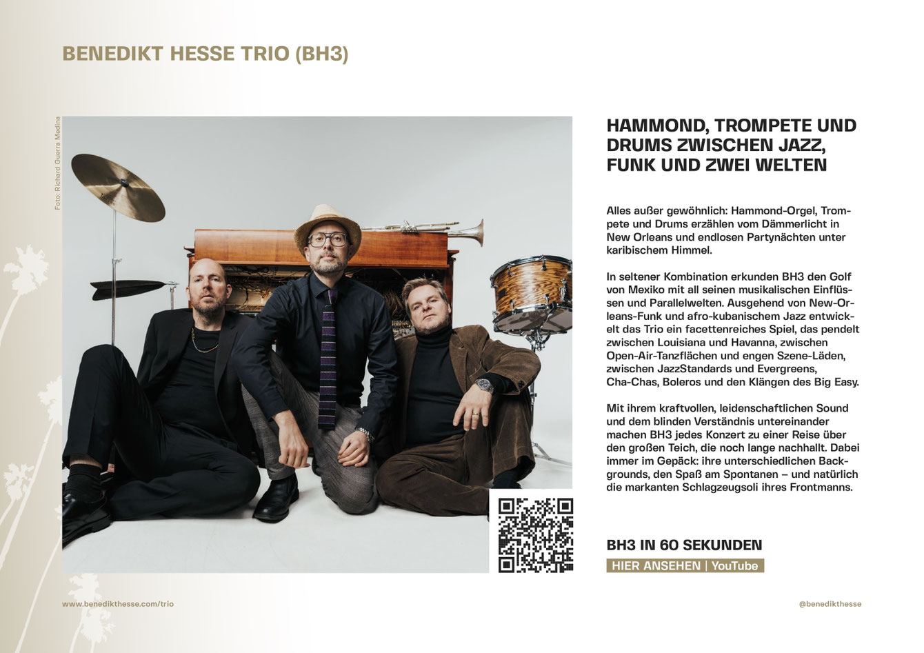 Vorstellungstext für Jazz-Trio