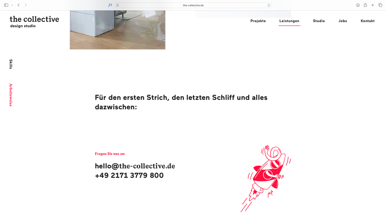 Werblicher Website-Text für ein digital-orientiertes Design Studio zwischen Köln und Düsseldorf.