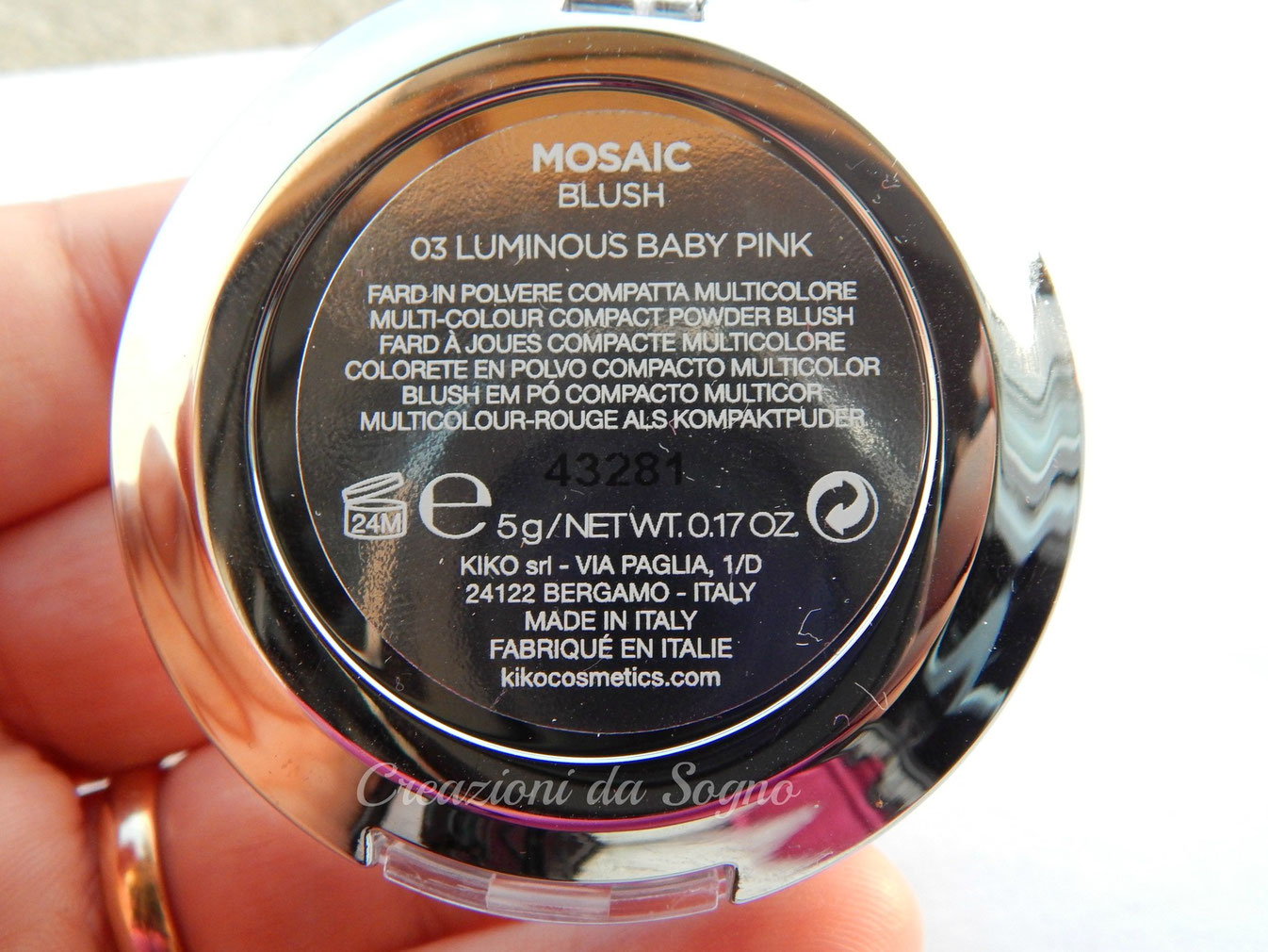 Review Mosaic Blush 03 Luminous Baby Pink Kiko Cosmetics Blog lifestyle and hobbies