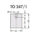 TO-247/1 パッケージ用半導体用放熱シート（シリコンラバーシート）
