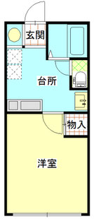 ハイツ積善 １Ｋ　 間取り図