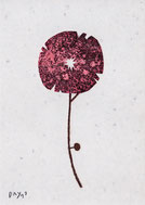 “Die Wildrose" - Mischtechnik auf Papier 15x21cm 