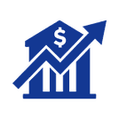 株式上場（IPO）支援を表すアイコン