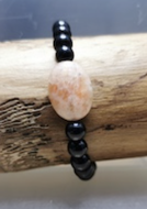 Sonnenstein + Schwarzer Turmalin Armband