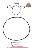 Quiet book Template Sheep Touch and feel book