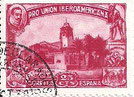 SELLO ESPAÑA - 1.930 - ALFONSO XIII - MOTIVOS - PABELLÓN DE CHILE (PRO UNIÓN IBEROAMERICANA) 25 CÉNTIMOS - COLOR CARMÍN OSCURO - EDIFIL NÚMERO 573 (SELLO *USADO). 0,70€.