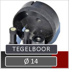 voor het boren in arduin of graniet is deze tegelboor met een doormeter van 14 mm zeer toepasselijk