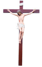 Crucifix cm. 320 x 180 with fiberglass statue