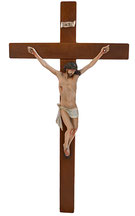 Crucifix cm. 80 x 43 with resin statue