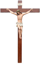Crucifix cm. 220 x 120 with fiberglass statue