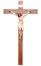 Crucifix cm. 140 x 70 with resin statue