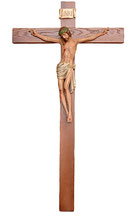 Crucifix cm. 140 x 70 with resin statue