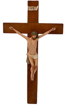 Crucifix cm. 50 x 28 with resin statue