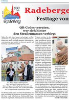 QR-Codierung von 44 Straßennamen in Radeberg, 1. Etappe.