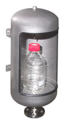 Open sampling, liquid sampler refined petroleum products, protection housing sample bottle 