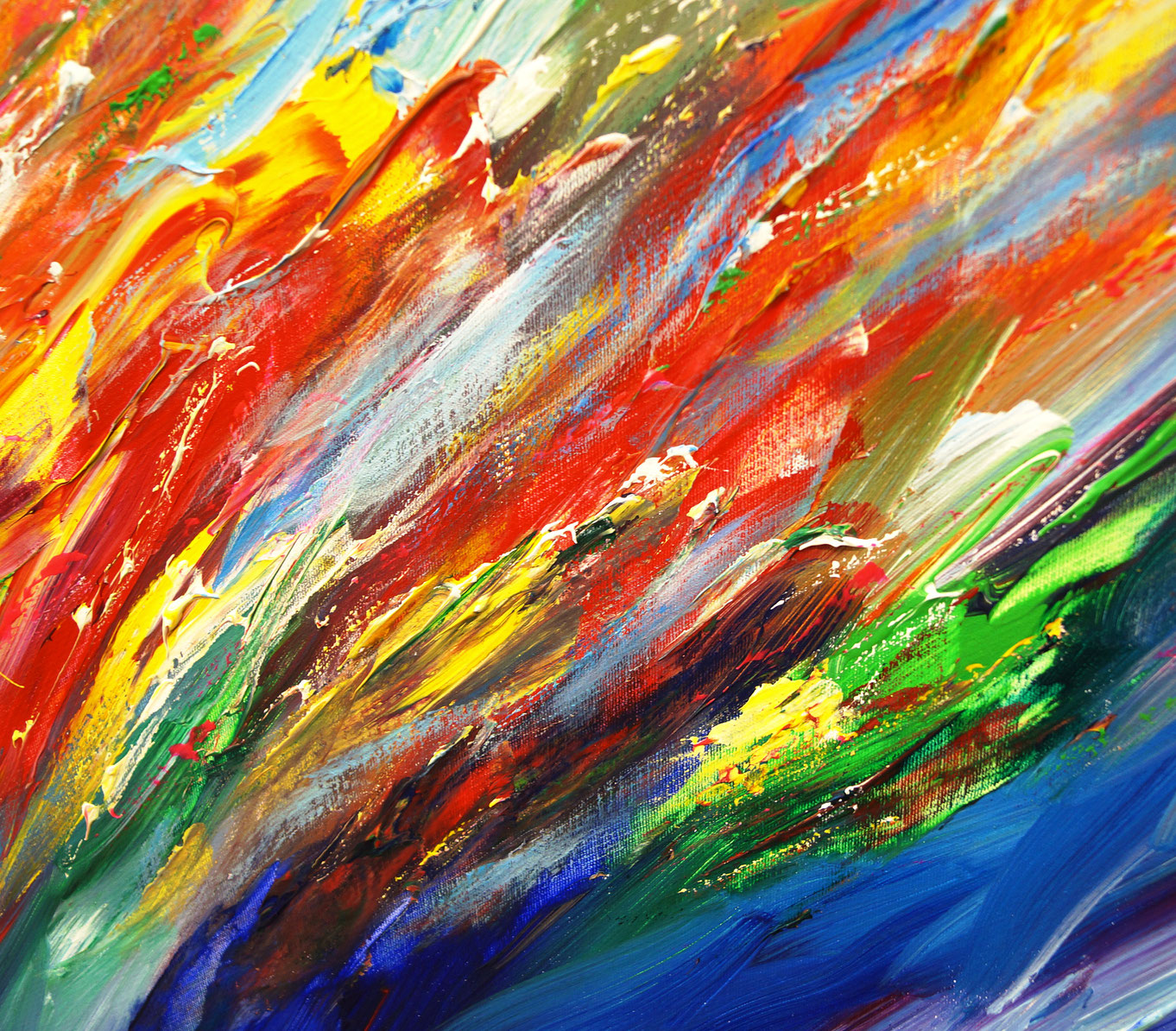 Yellow And Blue Artwork large abstract painting art for sale