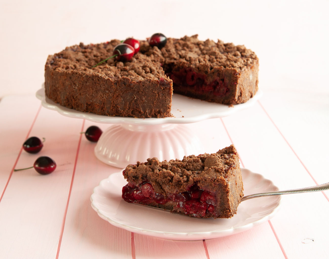 Schoko-Streuselkuchen. Mit Kirschen. - mix dich glücklich (Thermomix ...