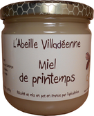 Miel de printemps en pot en verre de 500 grammes de l'Abeille villadéenne, apicultrice récoltante en Charente maritime