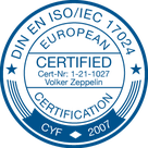 CYF-Siegel zur Zertifizierung nach DIN EN ISO/IEC 17024 - einfache Version