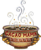 cacao mama cacao pod drawing orange