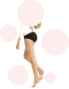 女性のナチュラルで健康的な脚の画像