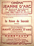 Programme cu cinéma Jeanne d'Arc