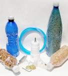 cilindro del Modello Extra da collegarsi alla Pompa Manuale Grande o ad una macchina o pompa per sottovuoto elettrica per fare il sottovuoto nelle bottiglie di plastica dell' acqua minerale