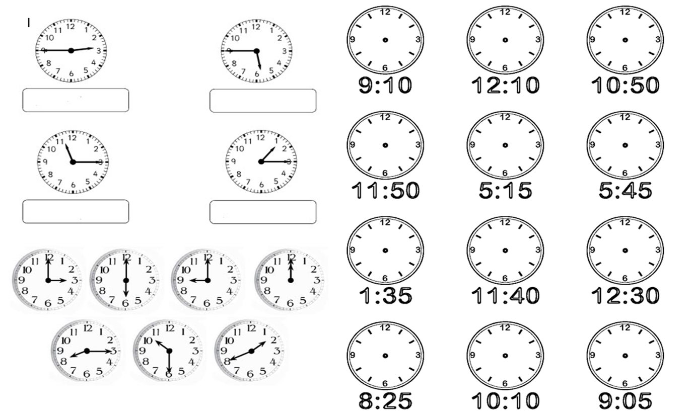 Задания определи который час