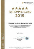 Eisenhuth Rohr-Kanal-Technik Proven Expert Top-Empfehlung 2019