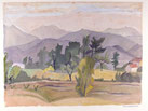 Erna Auerbach, Blick auf die Pyrenäen 1933 (co) hmf, Inv. /C50532