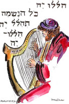 christliche Karten, David Harfe Hallelujah