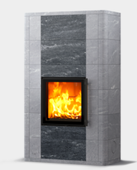 Tulikivi Salvo 18 2D Nobile Tunnelhaard speksteenkachel pelletkachel