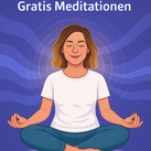 Illustration glückliche Frau in Meditation