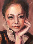 ノリコミシマの描く人物画、油絵、norico mishima’s portrait oil painting.