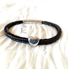 Pferdehaararmband, quadratisch, Herz