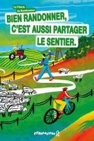 En randonnée, partagez les chemins avec les autres usagers. 