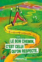 En randonnée, je reste sur le chemin. 